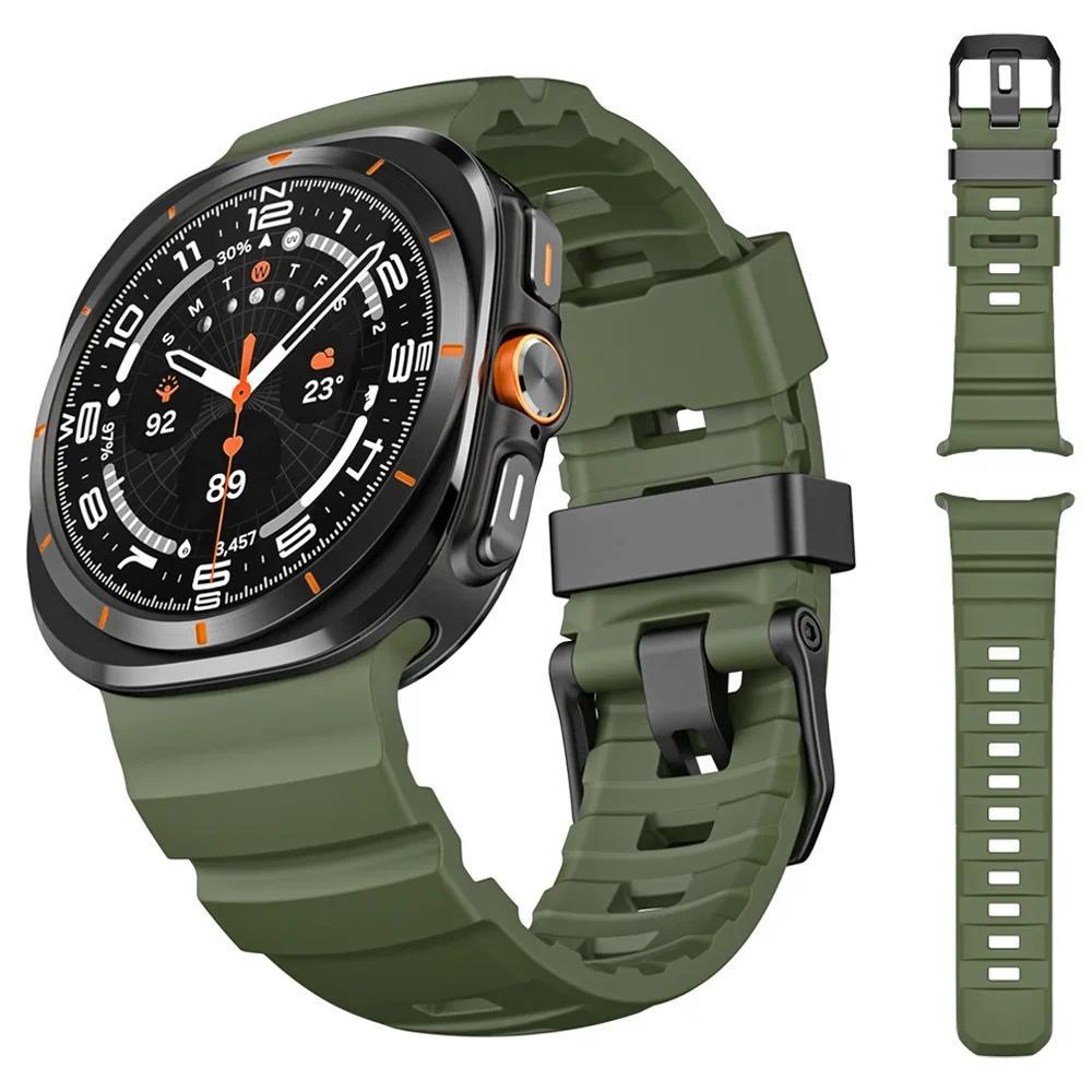 

Silicone Sports Trail Loop Strap For Samsung Galaxy Watch Ultra 2025 47mm Breathable Bracelet For Galaxy Watch 8 Ultra 47mm Band Watch Ultra 2025 зелений