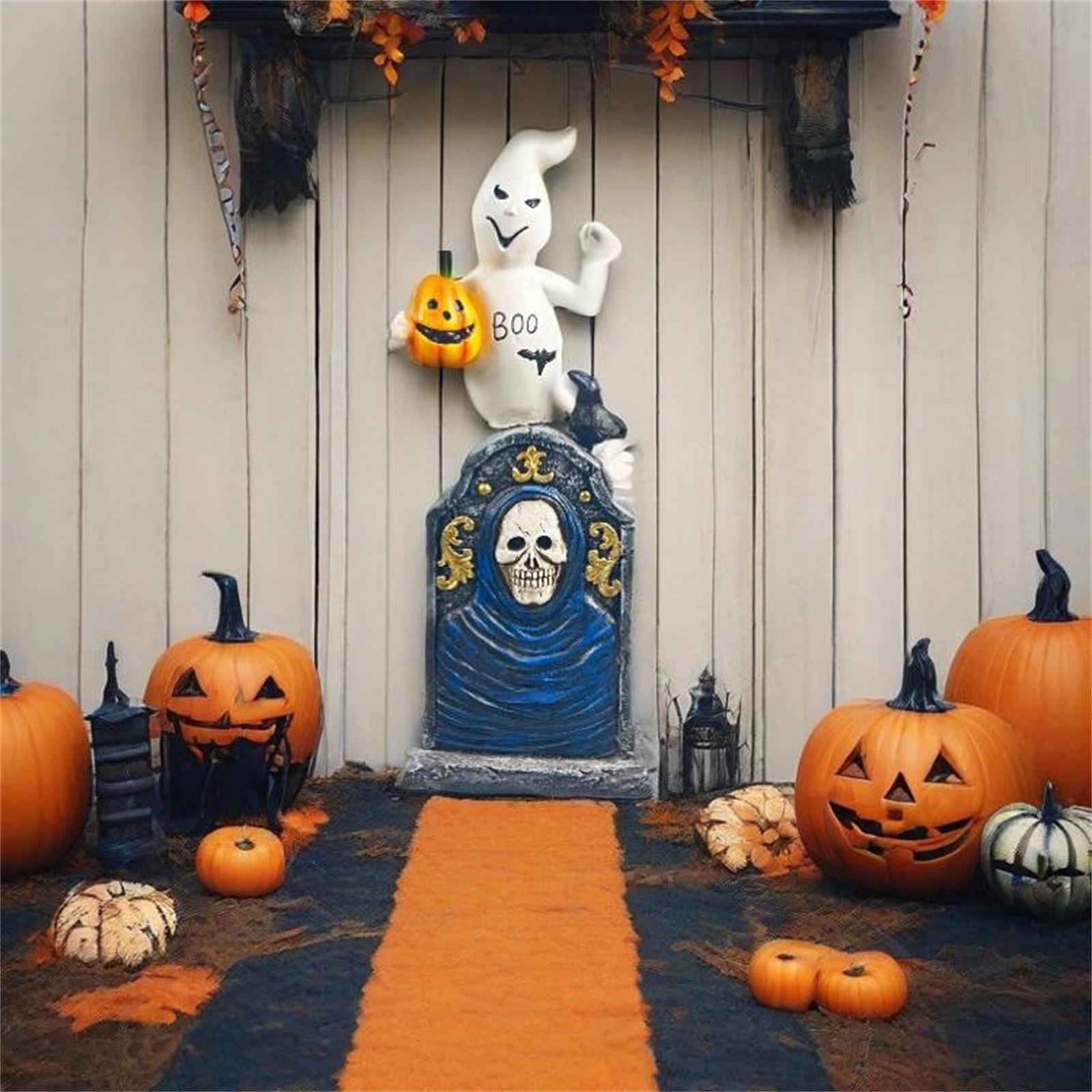 

Хэллоуин Тыква Дом с привидениями Украшения Смола Реквизит Орнаменты Настольная Атмосферная Композиция Креативные Декоративные Орнаменты One Size