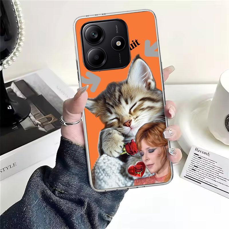 

Mylene Farmer Soft Phone Case For Xiaomi Redmi Note 15 14 14S 13 12 Pro Plus 12S 11 11S 11E 10 10S 11T 5G Fundas Coque Redmi Not Redmi Note 11E Pro