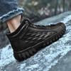 MCTIN Winter Trekking Snow Boots Warm Fur Barefoot Boots Outdoor Leather Ankle Booties Men Women Hiking Shoes