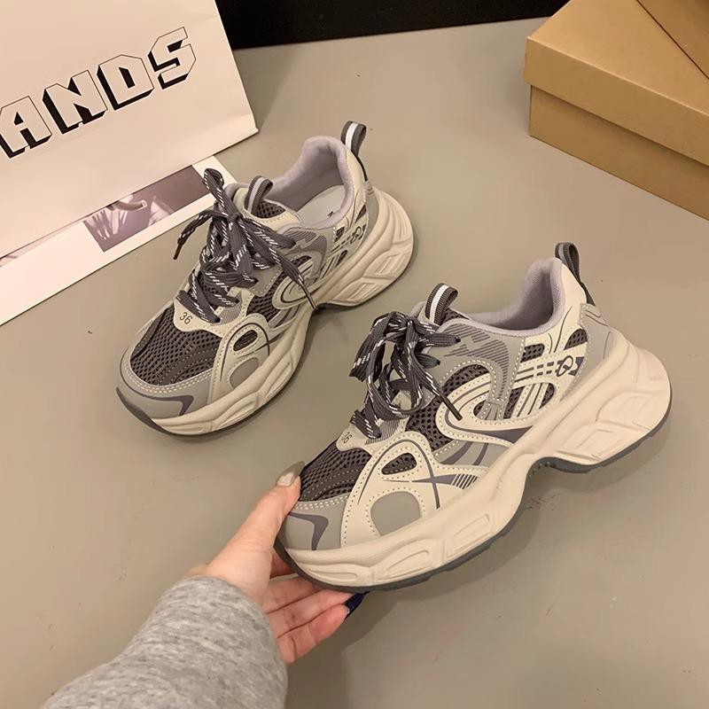 2025 Spring Breathable Dad Shoes Women's Platform New Light and Comfortable Fashion Versatile Explosion Casual Sports Shoes Women