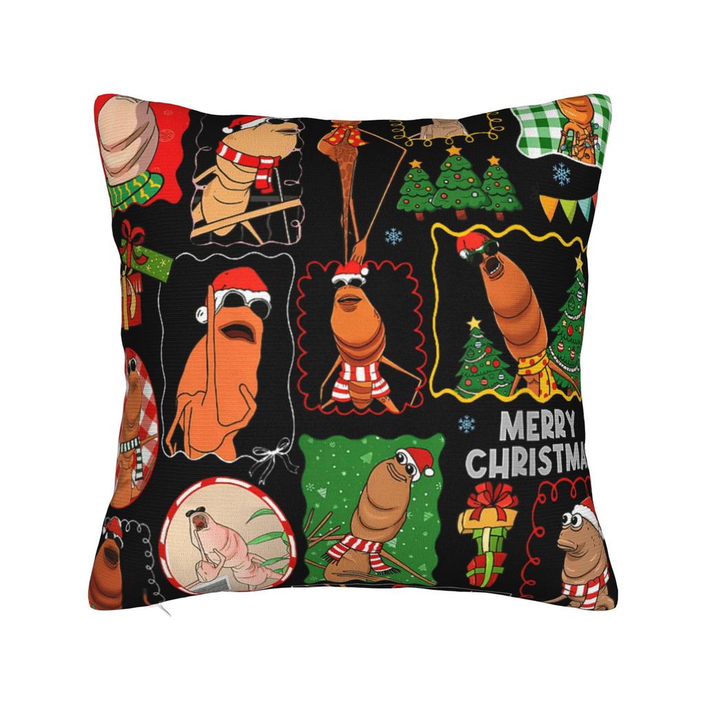 Marcus The Worm I Don't Like This Rock Pillow Cover  Novelty Pillow Case For Sofa Bedroom Home Decor Soft Cushion Cover Gift