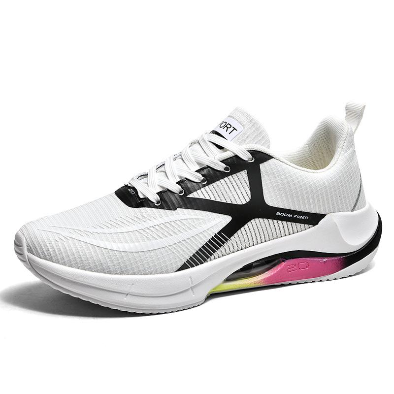 2025 Air Cushion Shock Absorption Ultra Light Sneakers Men's Red Rabbit Casual Fitness Racing Couples Running Shoes Tide Breathable and Lightweight