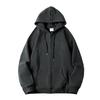 CVC cotton wool composite milk silk 320g back-necked plain zipper hoodie for women