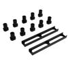 10PCS Workbench Dogs with 2 Bases Aluminum Alloy Non Slip Table Dog Stops for Woodworking Bench 20mm Diameter