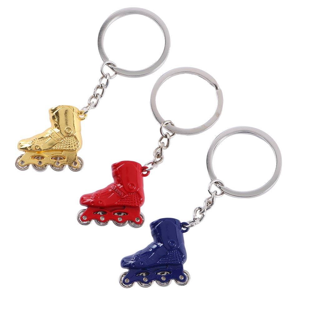 Bag Holder Car Key Ring Skate Keyring Skating Pendant Key Chain Single Row Skating Skate Key Chain