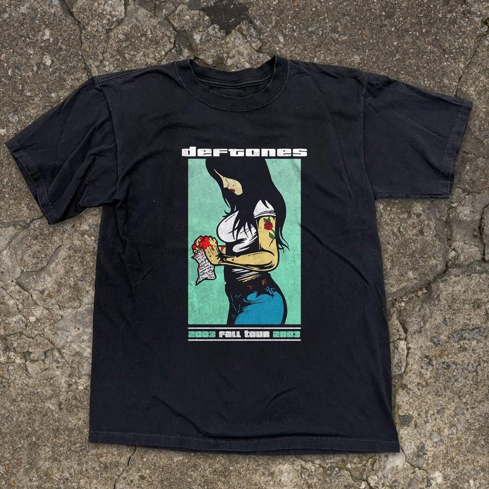 Deftones Fall Tour 2022 Unisex Black T-shirt Size S-5XL Unisex T-Shirt XXXXL