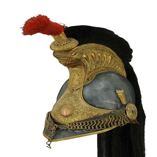 Kask ze skóry naturalnej Klasyczny wojskowy przedmiot kolekcjonerski Kapelusz z XIX wieku Prezent kolekcjonerski dla entuzjasty historii