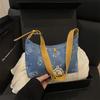 Cute Printed Contrasting Color Underarm Bag Fashionable Versatile Women's Messenger Bag Light Luxury Texture Portable Shoulder Bag High Value