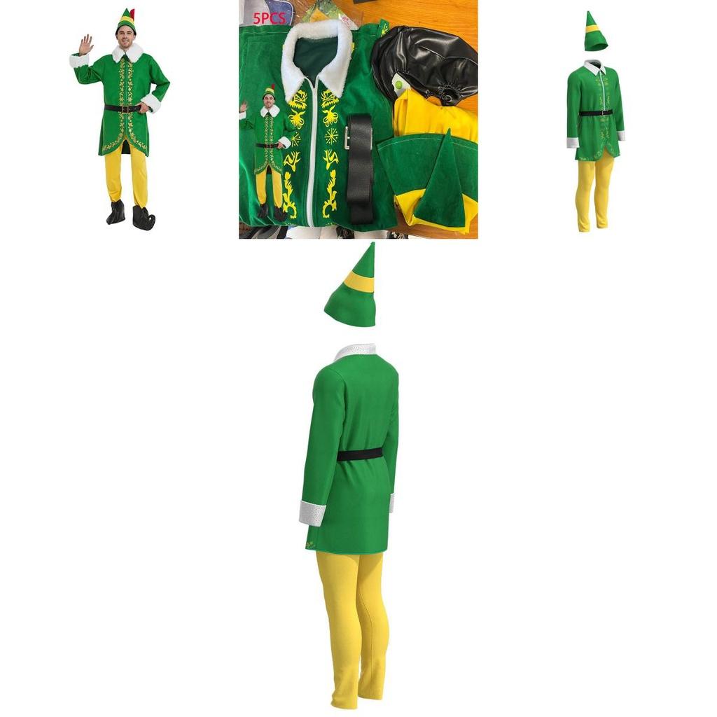 Authentic Men's Elf Cosplay Outfit For Halloween And Christmas