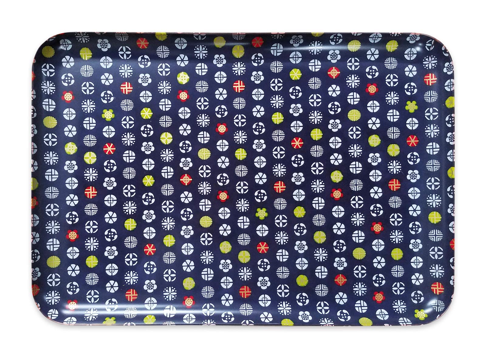 

Tatsucraft Yuzen Washi Paper Tray, Large, 39cm, Small Floral Pattern, Dishwasher Safe, Stylish Plastic Tray, Deep, Square, Rectangular, Western,
