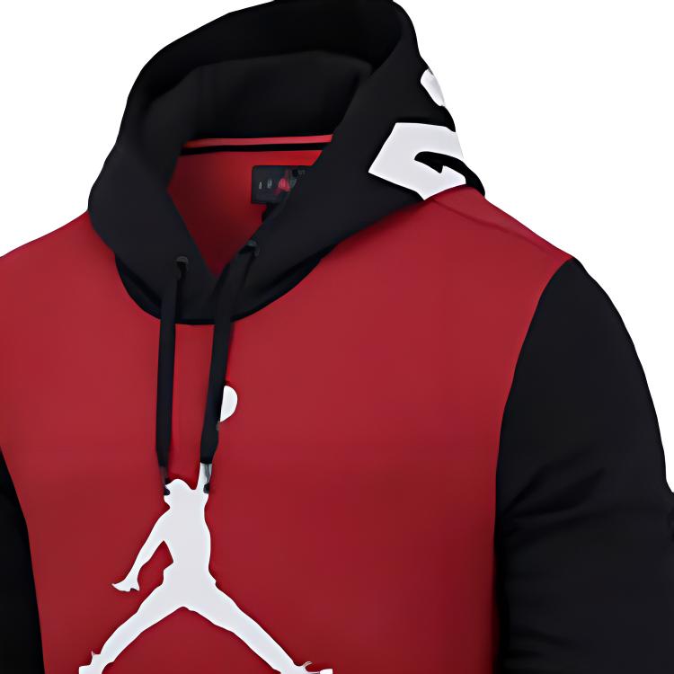 Air Jordan Colorblock Print Logo Hoodie Men Hoodie Red CK1349-687
