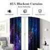 Galaxy Universe Curtains Cosmic Starry Sky Theme Window Curtain Living Room Space Exploration Darkening Drapes Made Of Polyester Decor