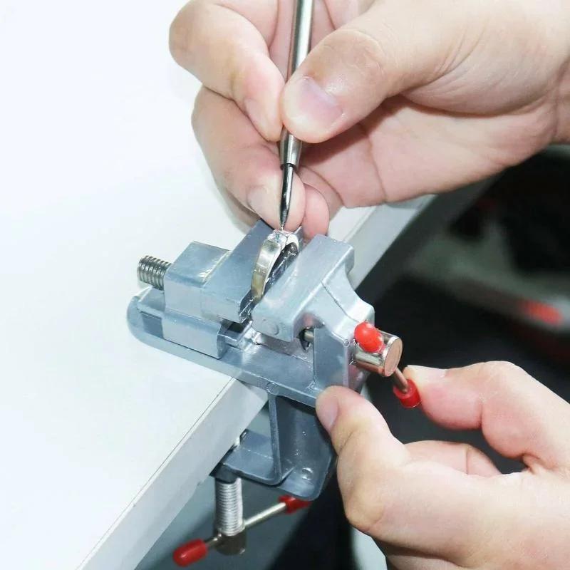 360° New Rotary Mini Bench Vise Clamp Table Swivel Lock Clamp DIY Repair Tool Household Parts Supplies