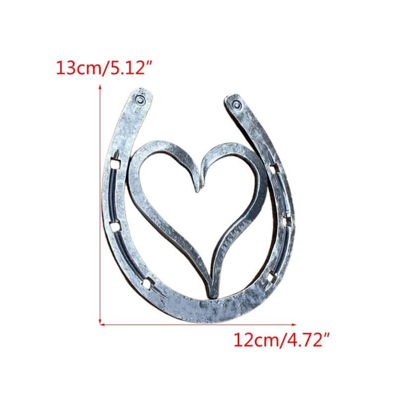 Garden Heart Horseshoe Creative Statue Sympathy Gift Housewarming Gift Yard Statue Figurines Outdoor for Lawn