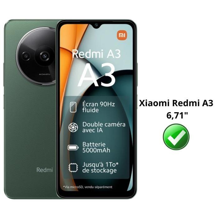 Tempered Glass Film for Xiaomi Redmi A3 [Pack 4] Phonillico® Screen Protector