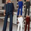 Colecție Asortată Modă Femei Top cu Mâneci Liliac Casual cu Umerii Goi Petrecere Elegant Pantaloni Largi Set Dintr-o Bucată pentru Femei