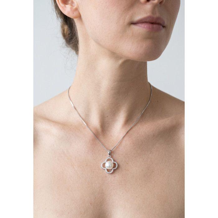 Collier - PEARLS & COLORS - Prestige - Perle d'eau douce 9-10 mm - Perle blanche - Argent 925