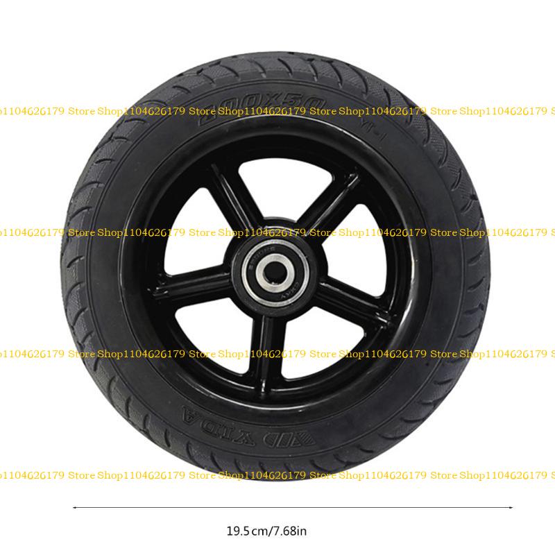A1A2 8Inch Electric Scooter Solid Rubber Wheel with Bearings Kids Kickscooter Wheel Adult Scooter Replacement Spare Wheel