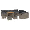 Canapé de jardin 2 places vidaXL avec rangement et coussins, Ensemble de salle à manger de jardin 4 pièces avec coussins 3364153