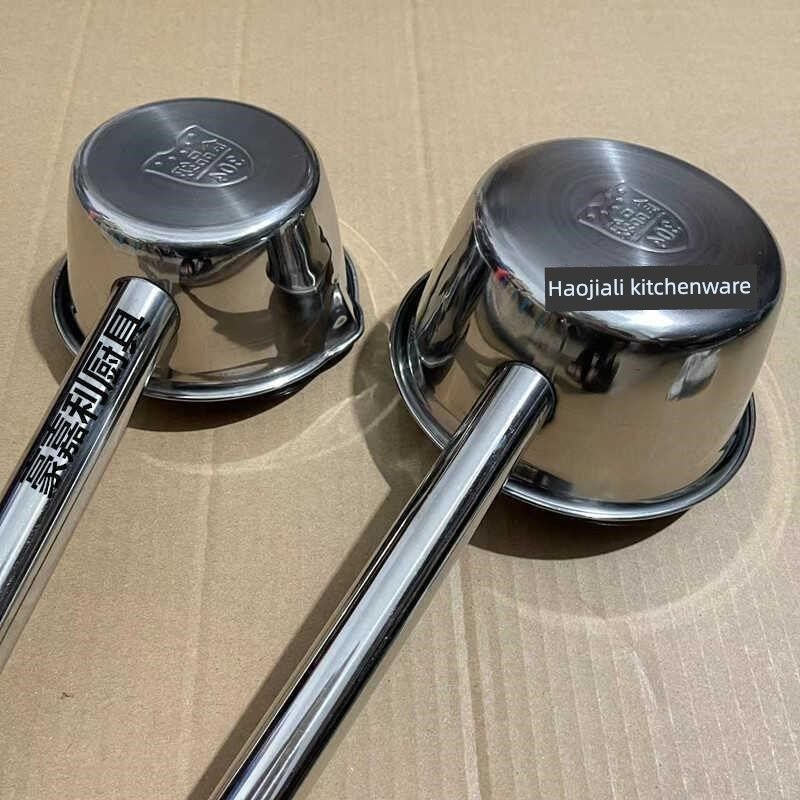304 Stainless Steel Water Ladle, Kitchen Long-Handled Soup Ladle, Large Ladle for Porridge, Soup Ladle with Eagle Beak Short Handle