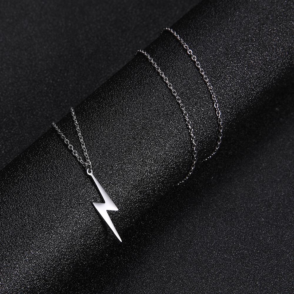 My Shape Lightning Necklaces For Women Tooth Mountain Heart Stainless Steel Necklace Choker Fashion Jewelry Gifts For Girlfriend