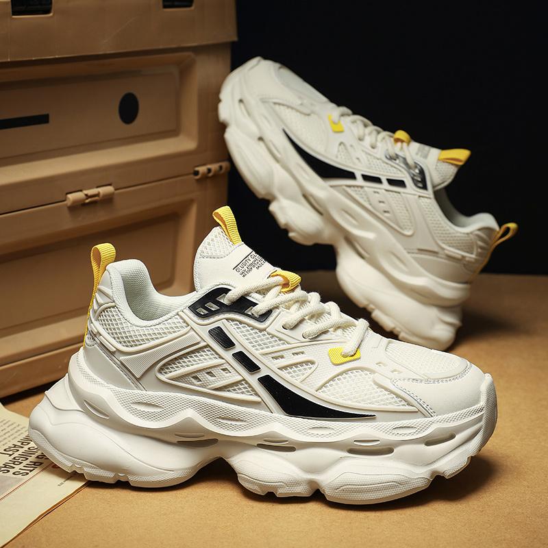 Dad's shoes men's summer style anti slip breathable wear-resistant trendy anti odor sports leisure height increasing shoes