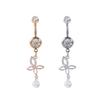 Butterfly Belly Piercings Stainless Steel Zircon Navel Ring Fashion Belly Button Rings  Girl