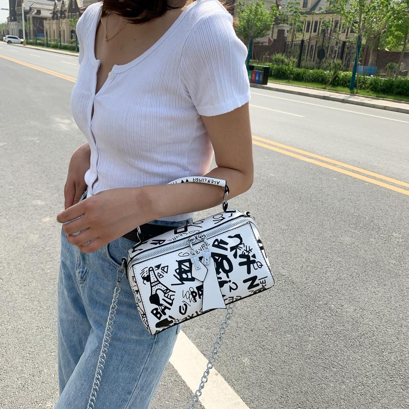 Women Graffiti Handbags Shoulder Bags Women Bag 2024 Luxury Design Women Leather Handbags and Purse Fashion Crossbody Bags For
