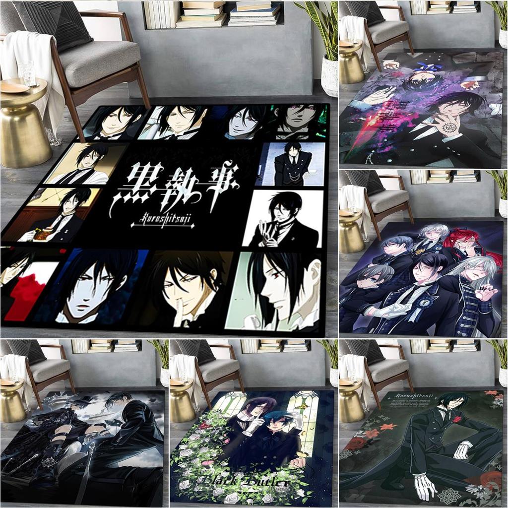 1Pc Black Butler Rug - home decoration Carpet For Living Room Bedroom Flooring Computer Chair Area Rug