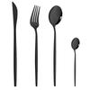 Drmfiy Pink Silver Stainless Steel Dinnerware Set Fork Knife Soup Ice Spoon Cutlery Set Western Flatware Kitchen Silverware Set