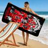 Manchester United Aufdruck Strandtuch, Großes Weiches Schnelltrocknendes Handtuch für Strand Camping Schwimmen