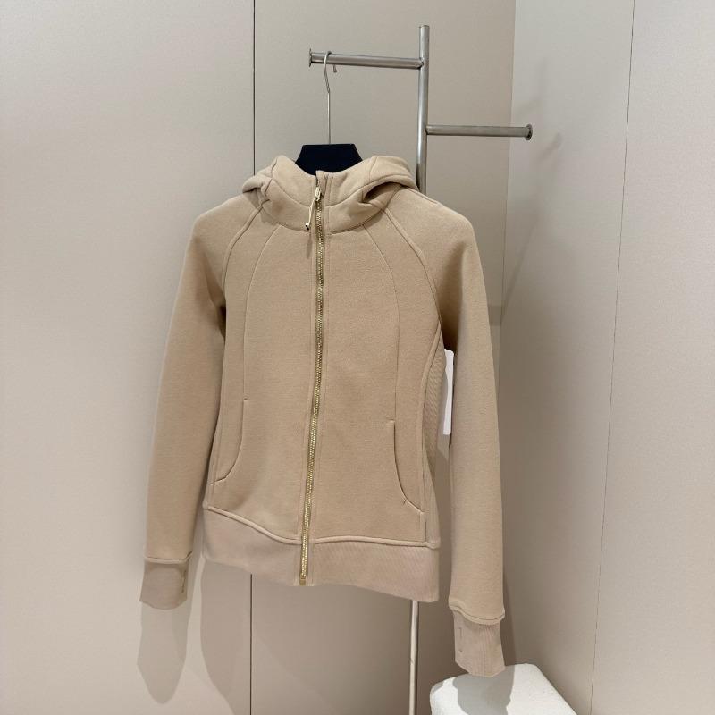 Autumn women's full zipper slim fit hooded fleece sweater casual outdoor slimming sports jacket