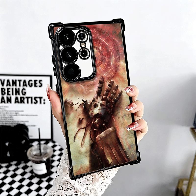 F-ullmetal A-Alchemist Anime Plating Phone Case For Samsung Galaxy S24 S25 FE S26 Edge S23 Ultra S22 S21 Plus S20 Anti-Fall Aira