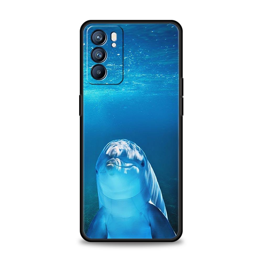 Ocean Animal Dolphin Phone Case For OPPO Find X5 A54 A53 A52 A9 2020 A16 A15 A95 A76 A74 A12 Reno7 SE Reno6 Pro Plus 5G Cover