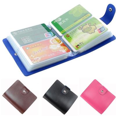 Fashion Business Credit Card Holder Bags Leather Bank Card Bag 40-64 Cards Case ID Holders Card