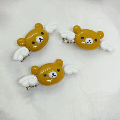 Kawaii Rilakkuma Angelas Plaukų Sagtis Animacinis Sparnuotas Mažas Lokys Kirpčiukų Šoninė Sagtis Mergaičių Plaukų Sagtys Plaukų Aksesuarai Dovana