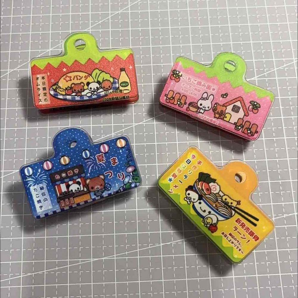 

4pcs Vintage Japanese Cute Animals Clip for File Book Food Packaging Kitchen Gadgets Items
