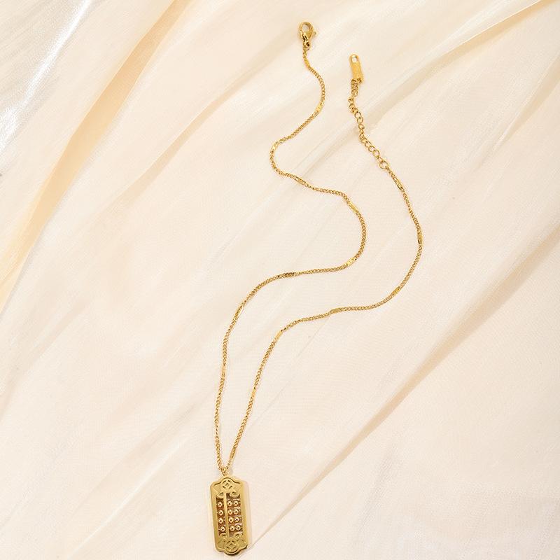 Titanium Steel Wishful Thinking Necklace, National Style, Wealth, Treasure, Transfer Beads, Collarbone Chain, Female Personality