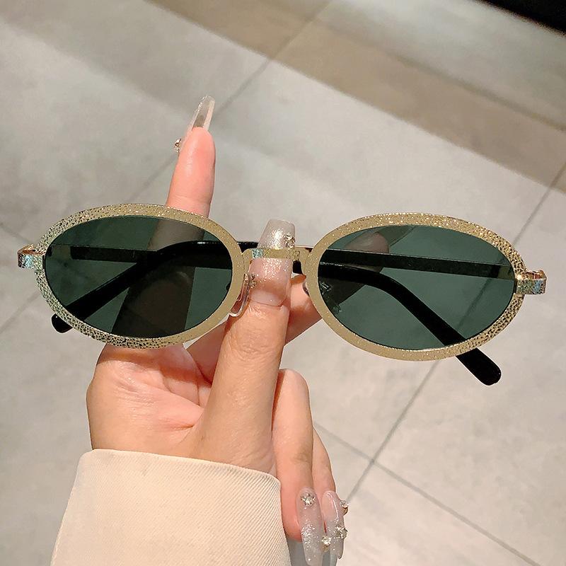 Small Frame Oval Sunglasses Women For Men Vintage Steampunk Trend Sun Glasses Hip Hop Luxury Brand Designer Metal Shades Uv400