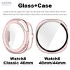Glas+Hülle für Samsung Galaxy Watch 8 Classic 46mm 40mm 44mm Gehärtetes Glas Displayschutzfolie & Harte PC Schutzstoßstange Zubehör