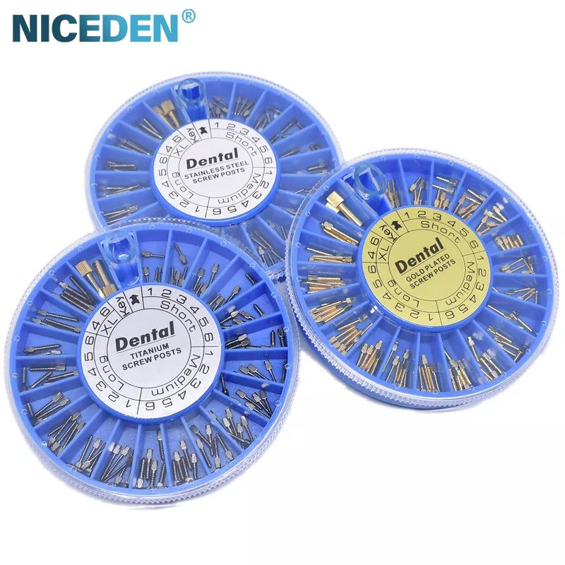 Șurubelniță Dentară Titan Pur Alezor de Unghii Viteză Mică Pilon de Foraj Canal de Foraj Oral Viteză Mică Filetată Capete de Freză pentru Canal Radicular Placate cu Aur