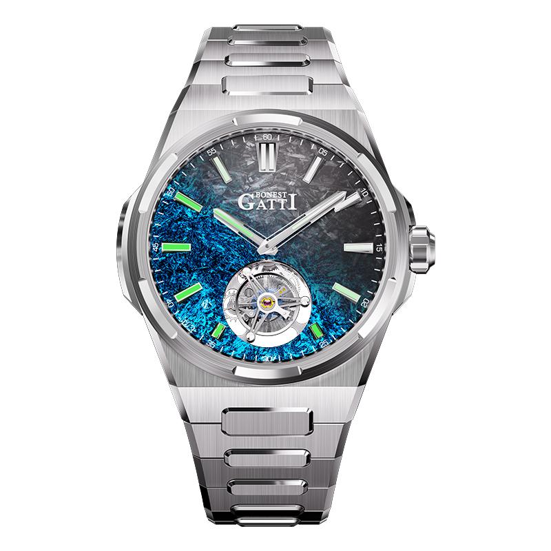 BONEST GATTI new German men's watch tourbillon watch men's mechanical watch carbon fiber luminous watch exquisite gift box