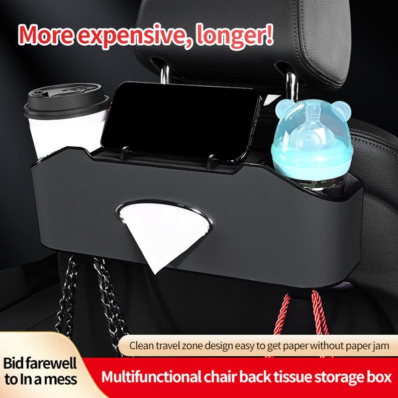 Car Backseat Organizer With Hook Portable Vehicle Backseat Holder Auto Storage Pockets Car Seat Back Organizer For Travel