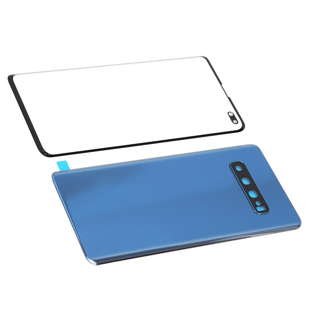 Mobile Phone Back Glass Cover and Outer Glass Panel Replacement for S10+Plus(Black )