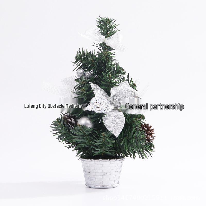 Festive Mini Artificial Christmas Tree Ornaments - 20CM Tabletop Family Gifts