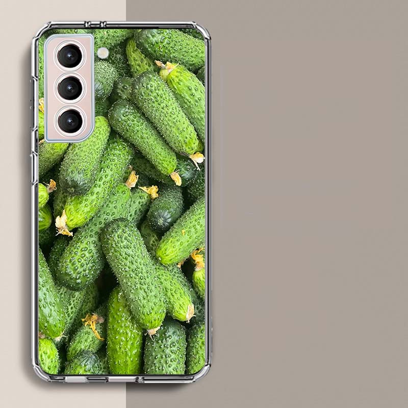 

Crispy Cucumber Paired With Wine Phone Case For Samsung Galaxy S25 Edge S24 S23 FE S21 S20 S10 Plus S22 S26 Ultra Cover Clear Ca Samsung S21 Ultra