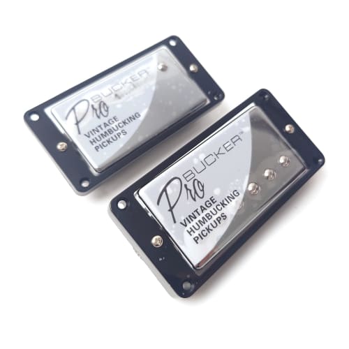 ProBucker Alnico 2 Humbucker Pickup Set for Gibson Les Paul Neck & Bridge Pickups with 2-Conductor Quick Connect Terminals, 2V2T Wiring Harness, and V