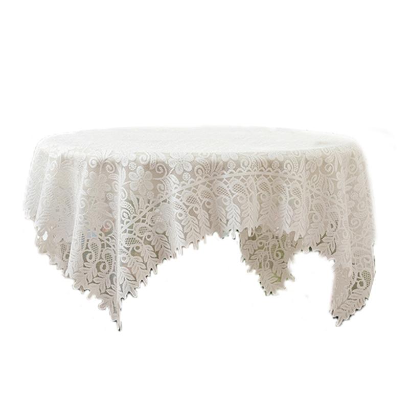 Stylish Lace Tablecloth For Centerpiece Decoration Washable Polyester Fabric Home Accent