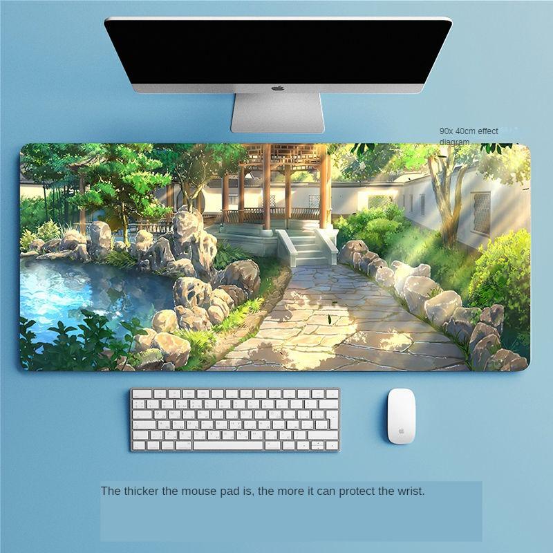 Mauspad, übergroß, Büro-Tastenkombination, integriertes Schloss, verdickt, individuell, gut aussehend, für Studenten, Computer, E-Sport, Tischmatte